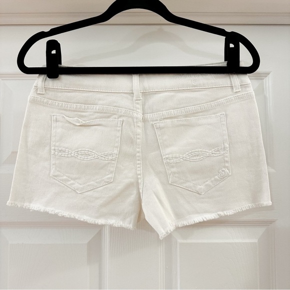 Indigo Rein Distressed Cutoff Jean Shorts White sz 7 - Picture 2 of 4